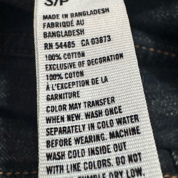 American Eagle Men‘s Classic Denim Trucker Jacket - Dark Wash, Size Small - Picture 5 of 6